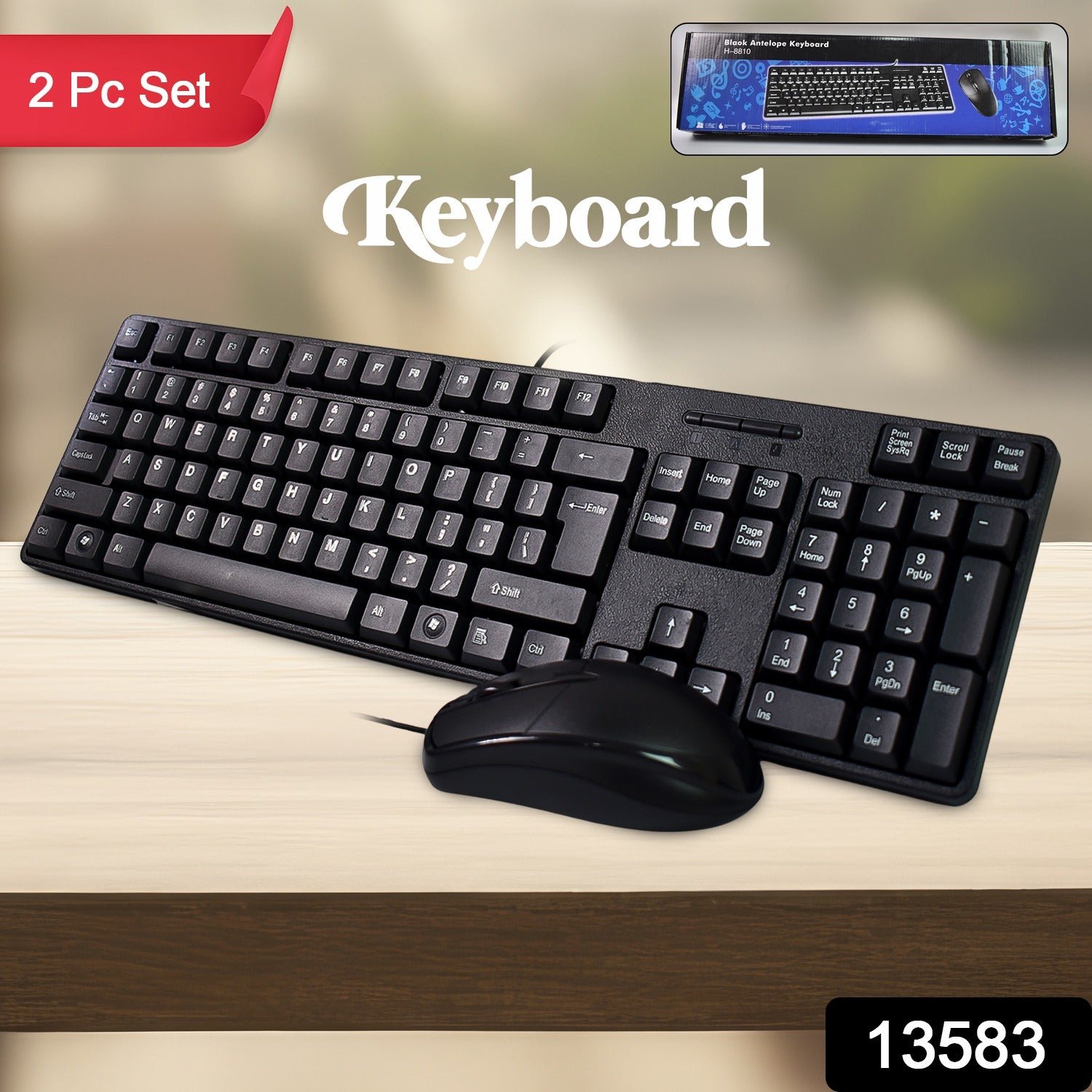 Wired Keyboard Mouse Combo – Ergonomic USB Set | Wiregenix