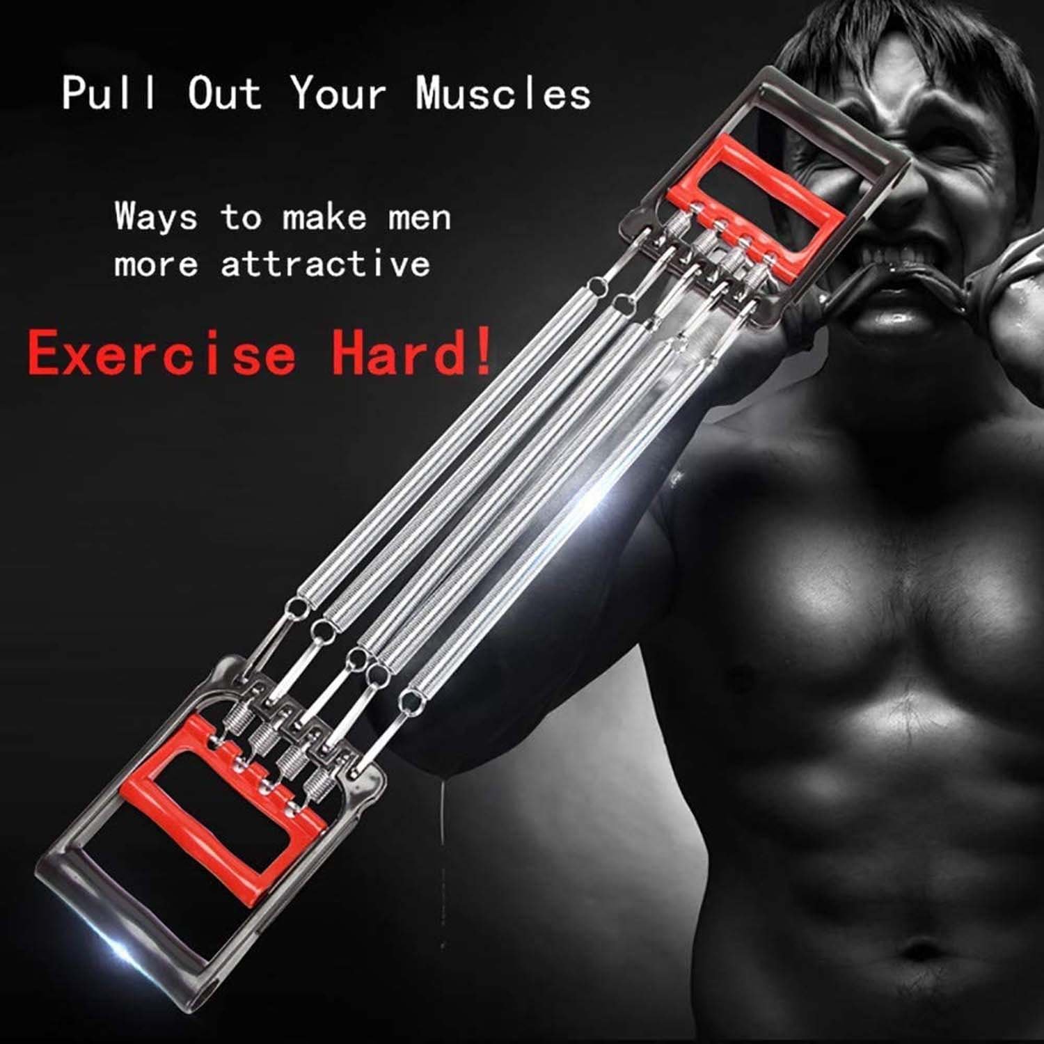 Chest Expander with 5 Adjustable Springs – Home Upper Body Workout