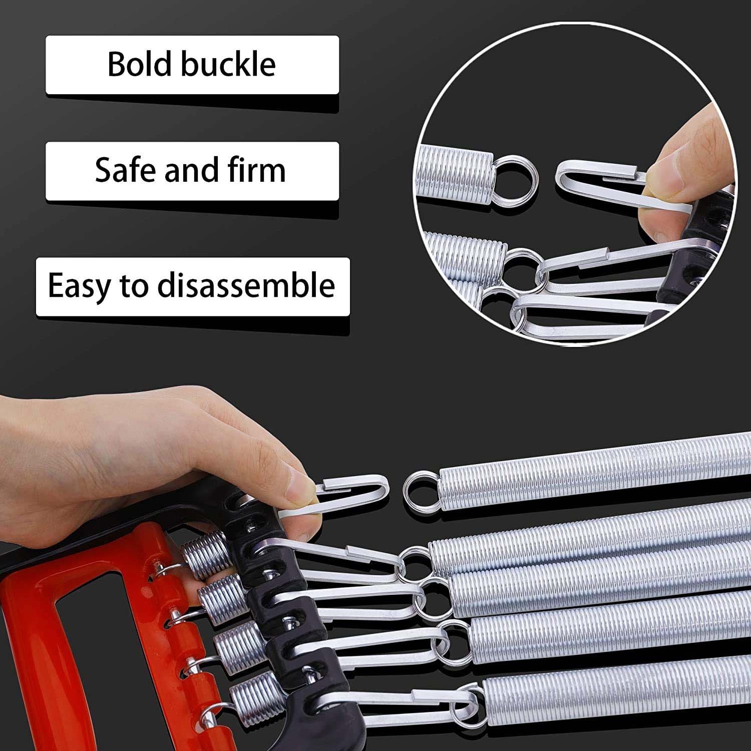 Chest Expander with 5 Adjustable Springs – Home Upper Body Workout