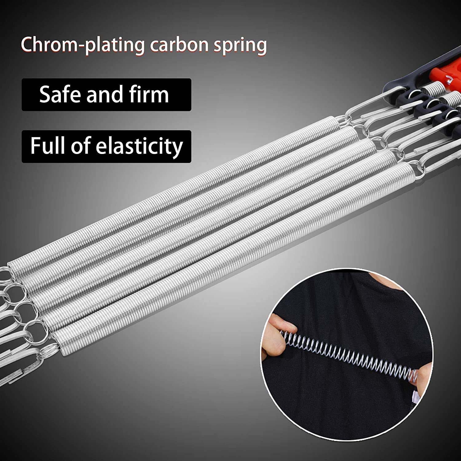 Chest Expander with 5 Adjustable Springs – Home Upper Body Workout
