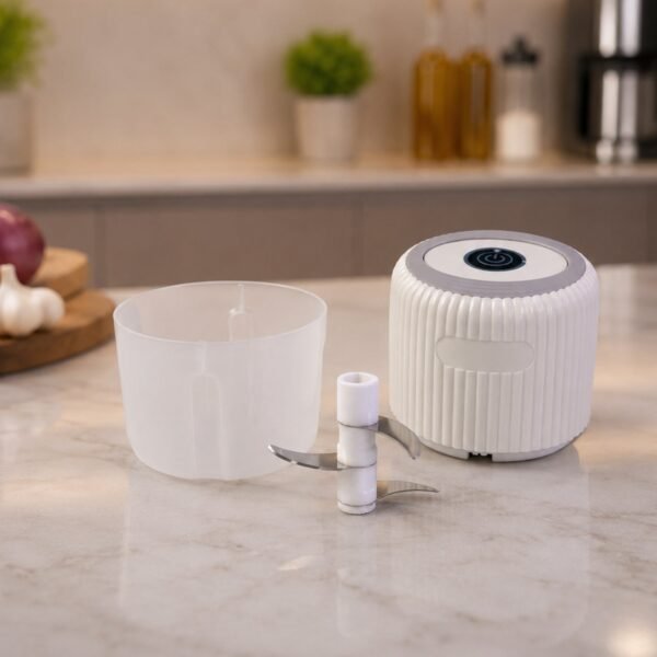 chopper_parts_separated Mini Garlic Chopper – Cordless & Rechargeable for Easy Meal Prep