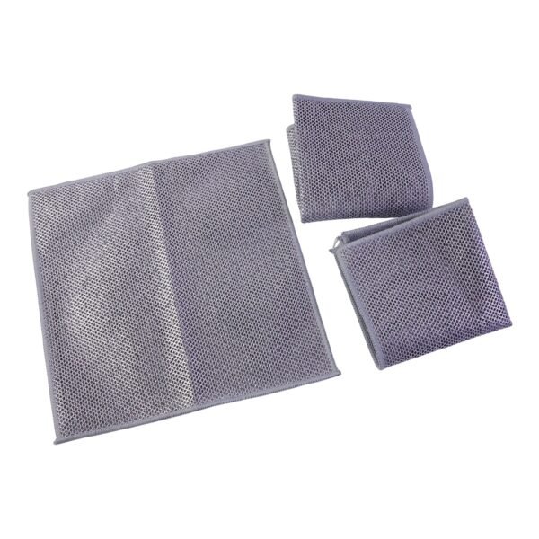 Dual Sided Microfiber Cleaning Towel for Kitchen Countertop Gas Stove (3 Pc Set)