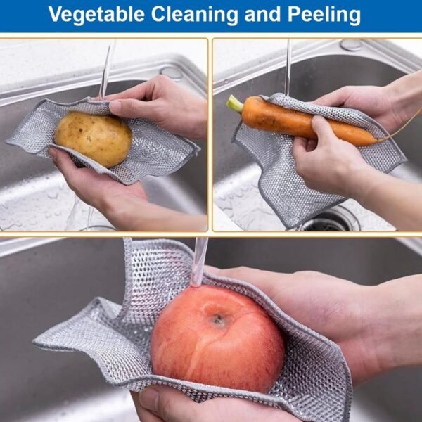 Dual Sided Microfiber Cleaning Towel for Kitchen Countertop Gas Stove (3 Pc Set)