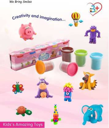 Non-Toxic Dough Clay – 5 Vibrant Colors for Kids | Aditi