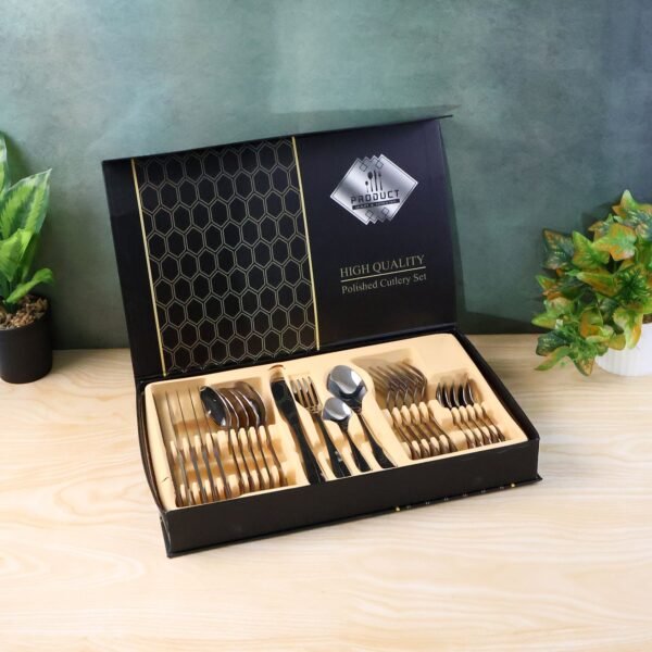 Stainless Steel Cutlery Set – 24 Pc Polished Dinnerware