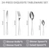 Stainless Steel Cutlery Set – 24 Pc Polished Dinnerware