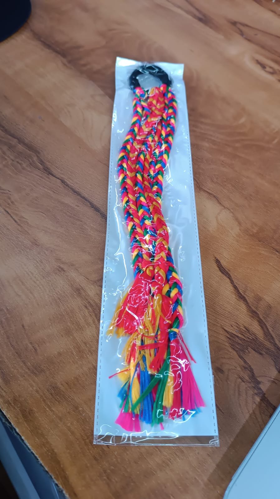 Multicolor Braided Hair Extension with Tassels – Festive & Lightweight