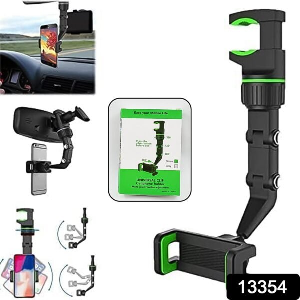 Car Rear View Mobile Holder – 360° Rotatable Mount | Velvet Wheels