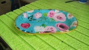 Plastic Serving Tray – Floral Design & BPA-Free | Indo Glow