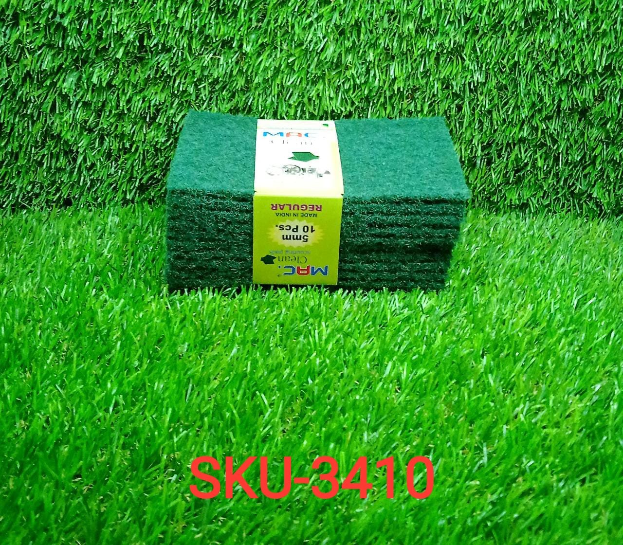 Scrub Sponge Pads – Aqua Green 10PC with Stain Cutter | Velvet Wipe