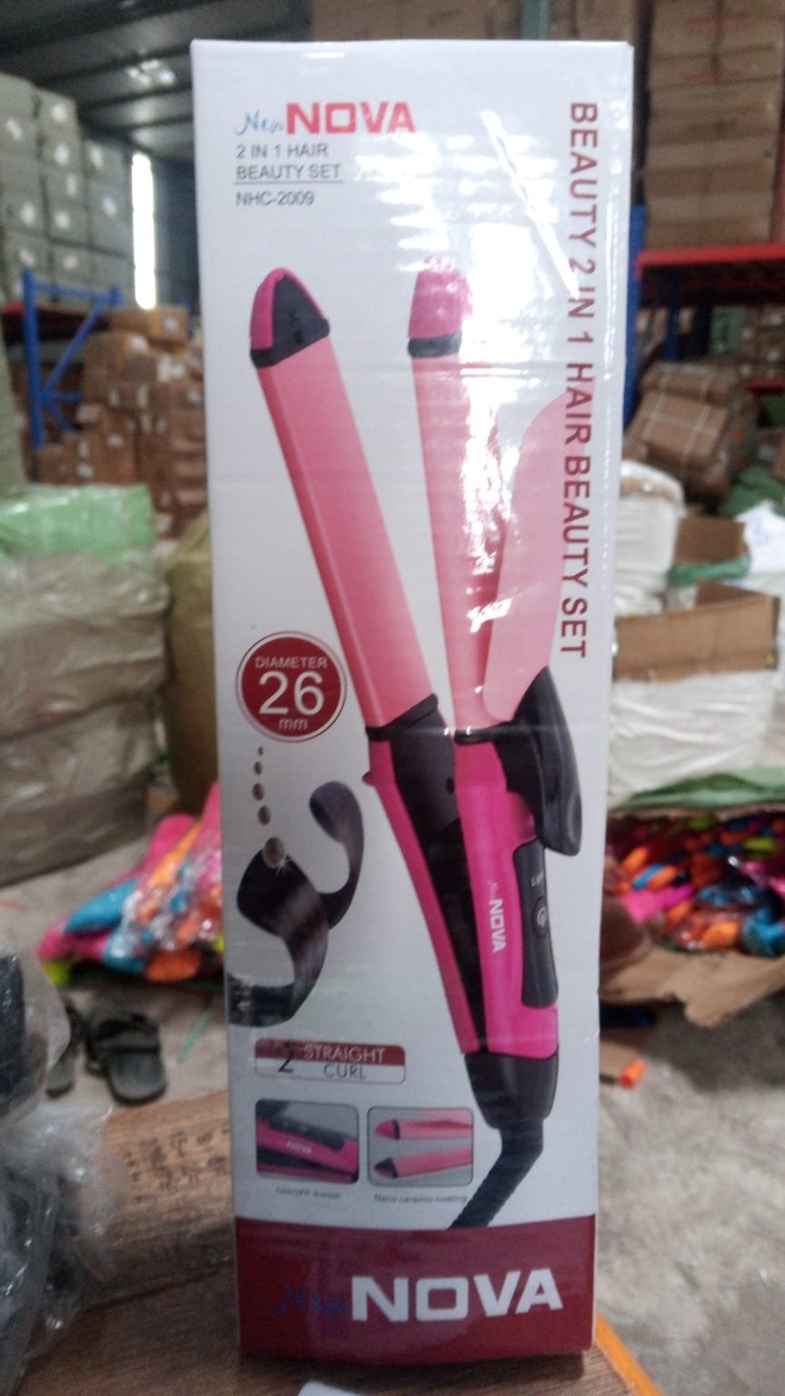2-in-1 Hair Straightener & Curler – Ceramic Plates | Calm & Curl