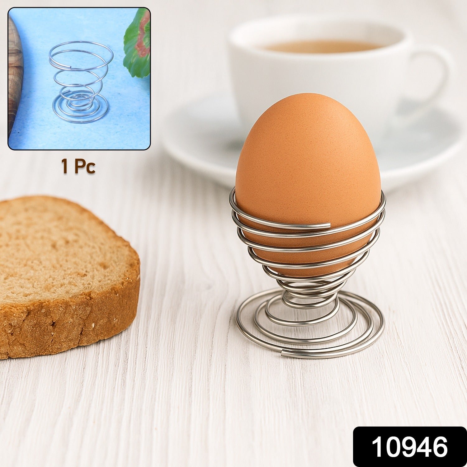 Stainless Steel Egg Cup Holder – Durable Spiral Spring Design