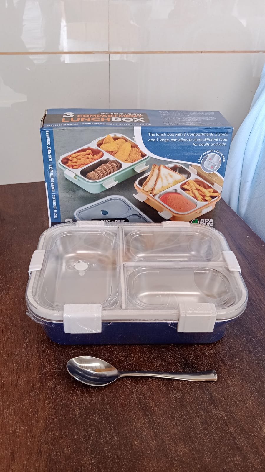 Insulated Lunch Box – 3-Compartment Stainless Steel | Lunchie Bunchie