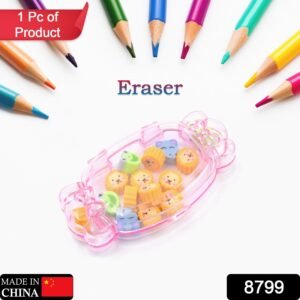 School Eraser Set – 15 Multi-Design Rubber Erasers | Velvet Wipe