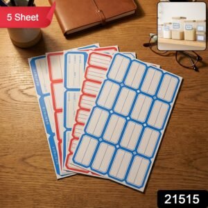 Writable Label Stickers – 5 Sheets for Home & Office Organization