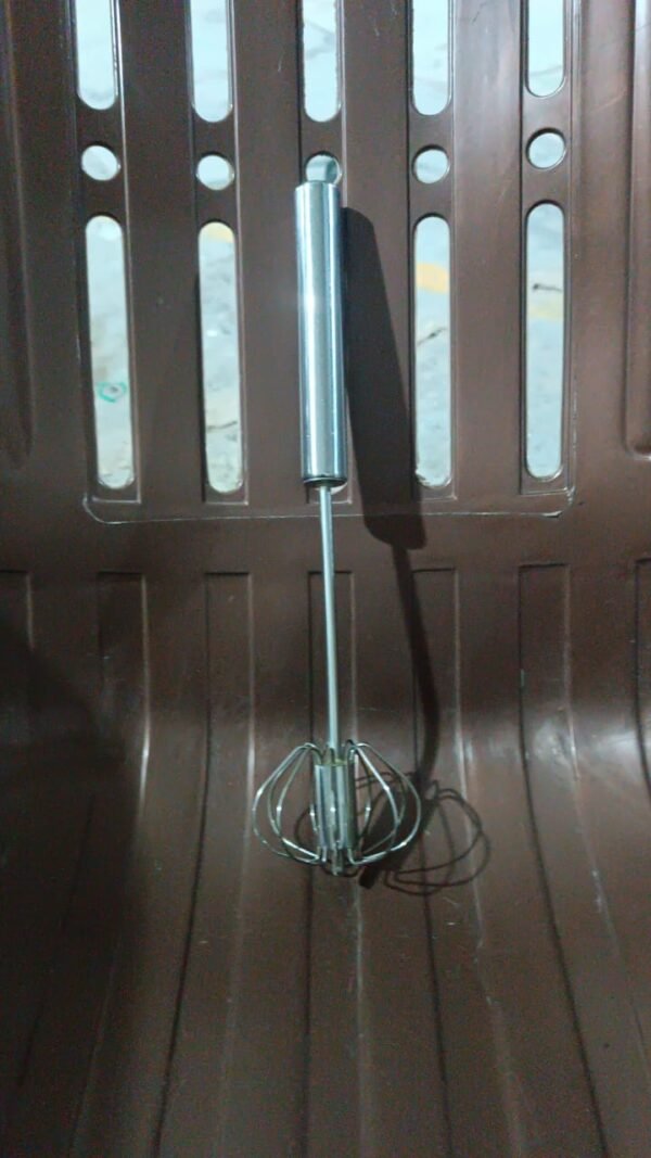 Stainless Steel Egg Whisk Hand Push Rotary Blender 27 cm