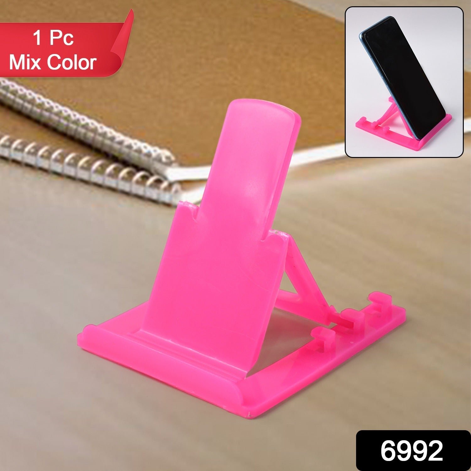 Adjustable Plastic Mobile Phone Stand – Foldable & Portable Holder