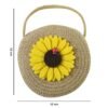 Mini Round Crossbody Purse – Trendy sunflower design for casual wear