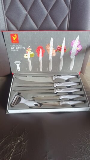 Marble Coated Kitchen Knife Set – 6-Piece Sharp & Stylish