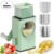 Stainless Steel Vegetable Chopper – 6 Blades & Mandoline Slicer | CookAura