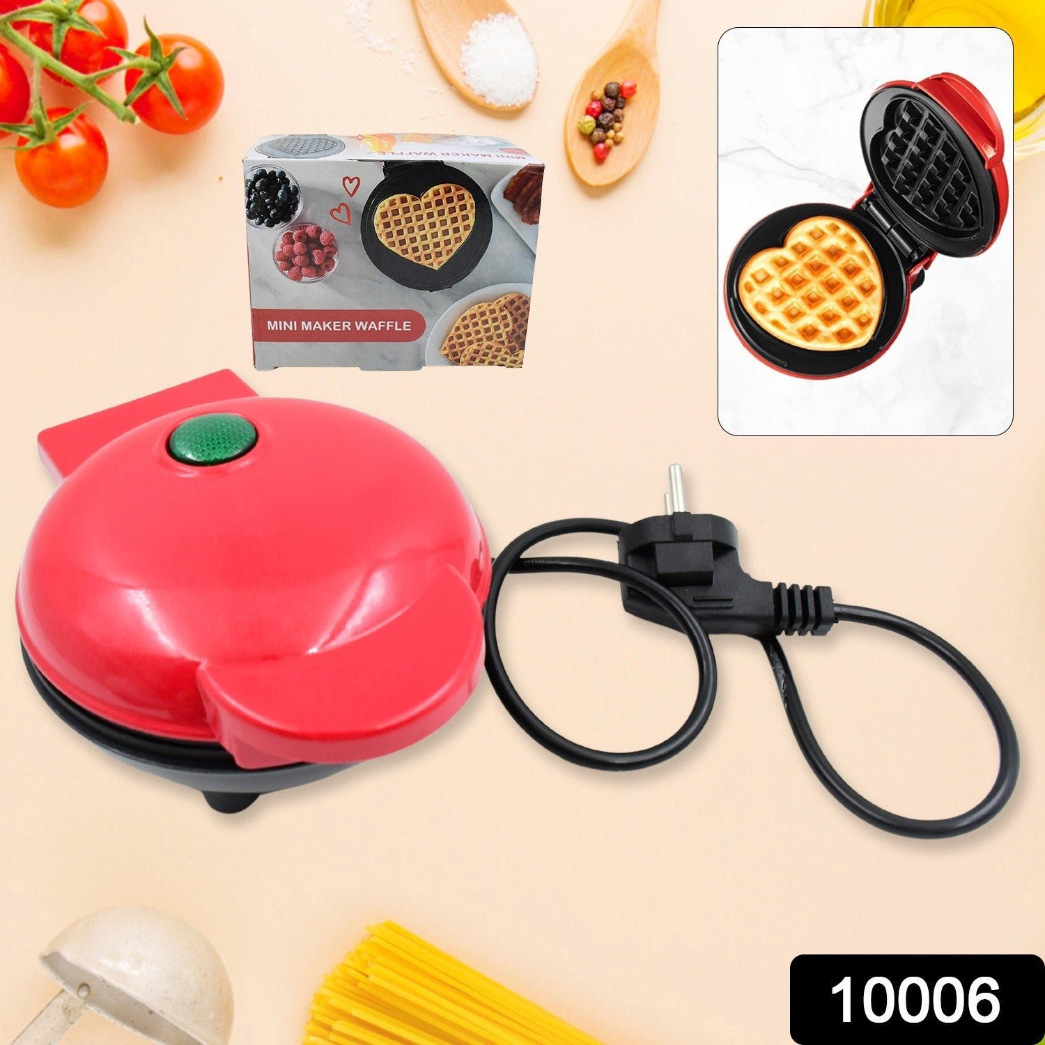 Mini Waffle Maker – Compact Non-Stick Quick Breakfast Iron