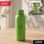 400 ML Smiley Face Glass Travel Water Bottle with Silicone Sleeve (1 Pc)