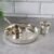 Stainless Steel Pooja Thali Set – Complete 4-Piece Dining Set