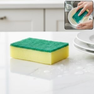 Scrub Sponge – 2-in-1 Multi-Purpose Cleaning | Velvet Wipe