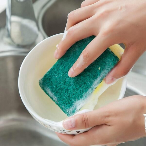 Scrub Sponge – 2-in-1 Multi-Purpose Cleaning | Velvet Wipe