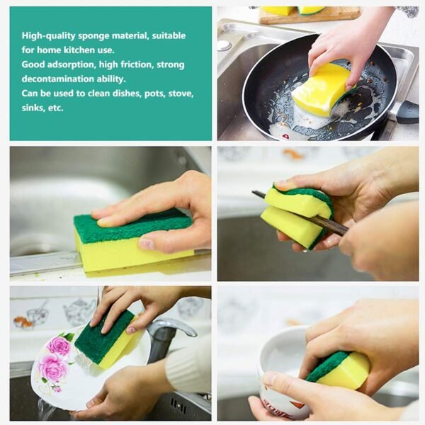 Scrub Sponge – 2-in-1 Multi-Purpose Cleaning | Velvet Wipe