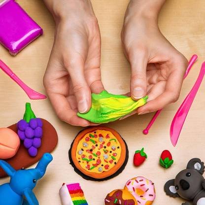 Non-Toxic Dough Clay – 5 Vibrant Colors for Kids | Aditi