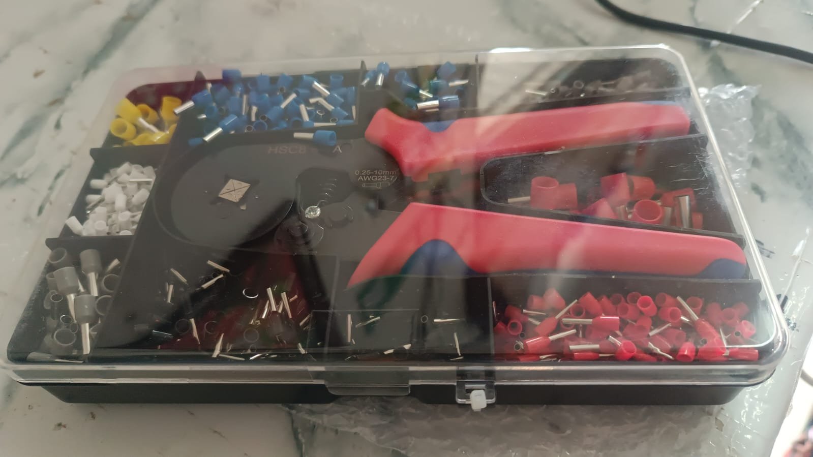 Ferrule Crimping Tool Kit – 1200 Pieces with Ratcheting Plier
