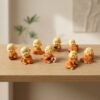 Mini Monk Buddha Idol Set – Serene & Joyful Home Decor