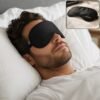 Men Sleeping Eye Mask Light Blocking Soft Adjustable for Sleep Travel (1 Pc)