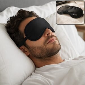 Men Sleeping Eye Mask Light Blocking Soft Adjustable for Sleep Travel (1 Pc)