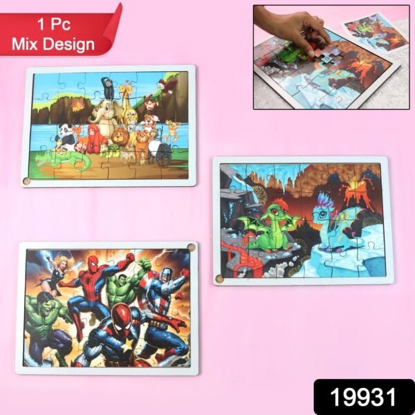 Educational Wooden Jigsaw Puzzle Board – Skill Building for Kids