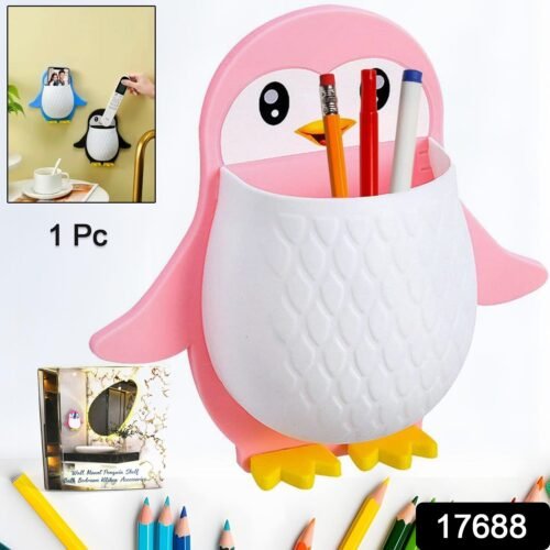 Penguin Storage Box – Wall Mount Organizer for Remote & Toothbrush | VoltDesk