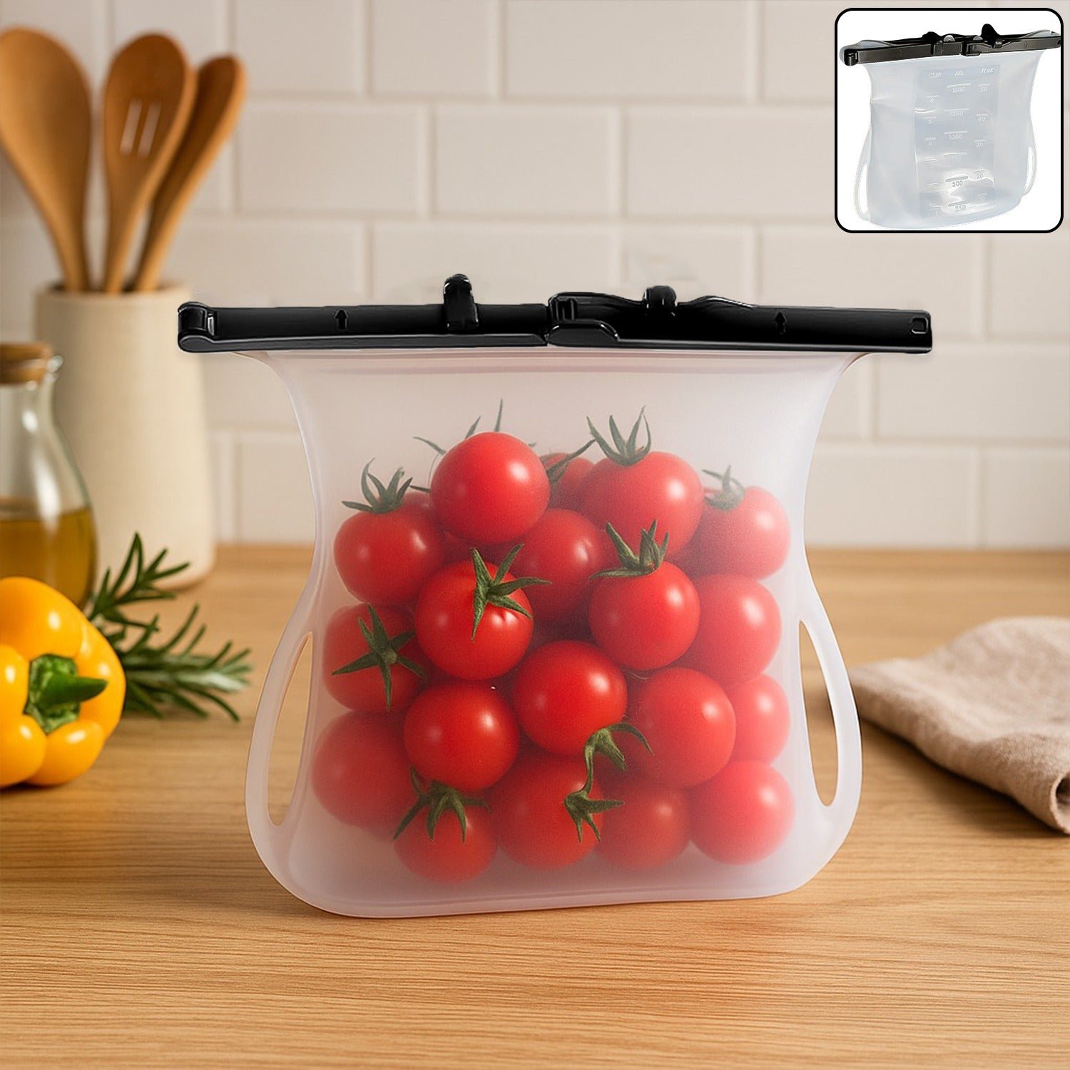 e2e69a1b-f9fa-4b65-81e5-24e658082683 Reusable Silicone Food Storage Bag – Leakproof Flat Bottom | Tidy Table