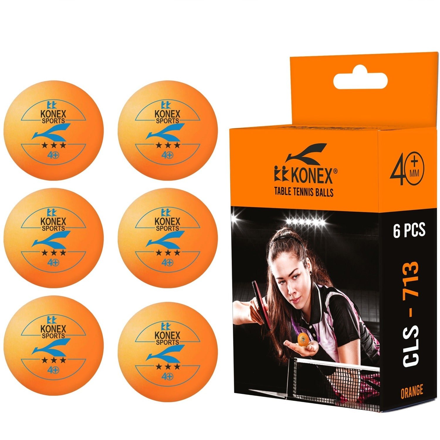 3-Star Table Tennis Balls – Durable High Bounce Pack of 6