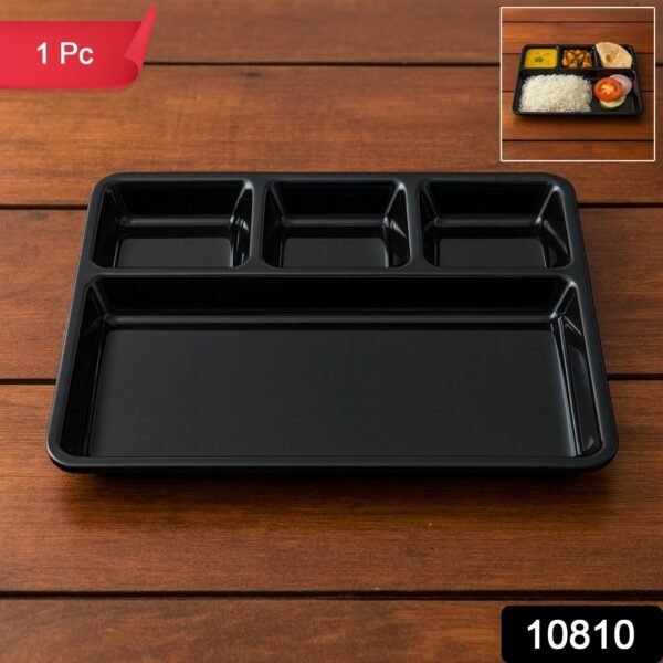 4-Compartment Meal Tray – Neat Sectioned Dining Plate