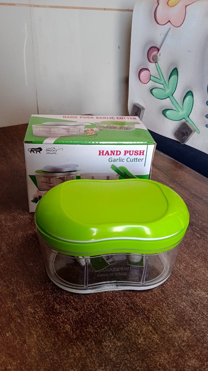 Garlic & Vegetable Chopper – Manual Hand Push for Quick Prep