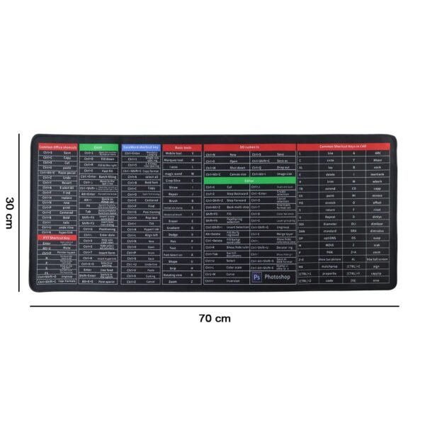 Shortcut Keyboard Mouse Pad – Large Extended Desk Mat for Efficiency