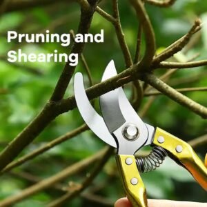 Garden Shears – Ultra Sharp Pruning Scissors for Plants | Velvet Wipe