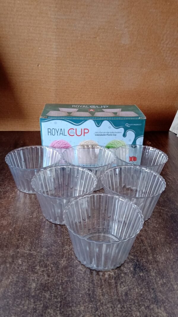 Plastic Dessert Bowl Set – 6 Transparent Reusable Bowls