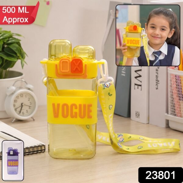 Girls Dual Compartment Water Bottle – Leakproof with Carry Strap