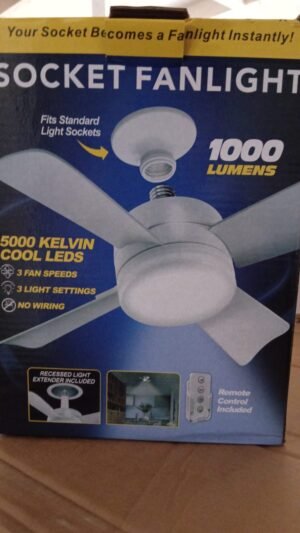 Ceiling Fan & LED Light – Space-Saving Cooling & Bright Illumination