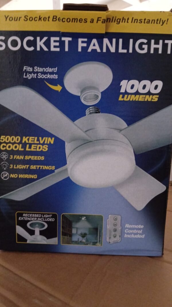 Ceiling Fan & LED Light – Space-Saving Cooling & Bright Illumination