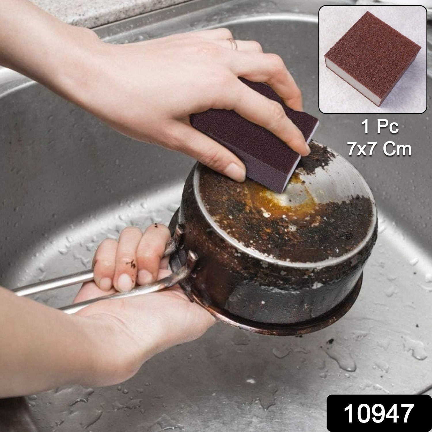 Kitchen Cleaning Sponge Scrub Block – Compact & Durable 7x7 cm