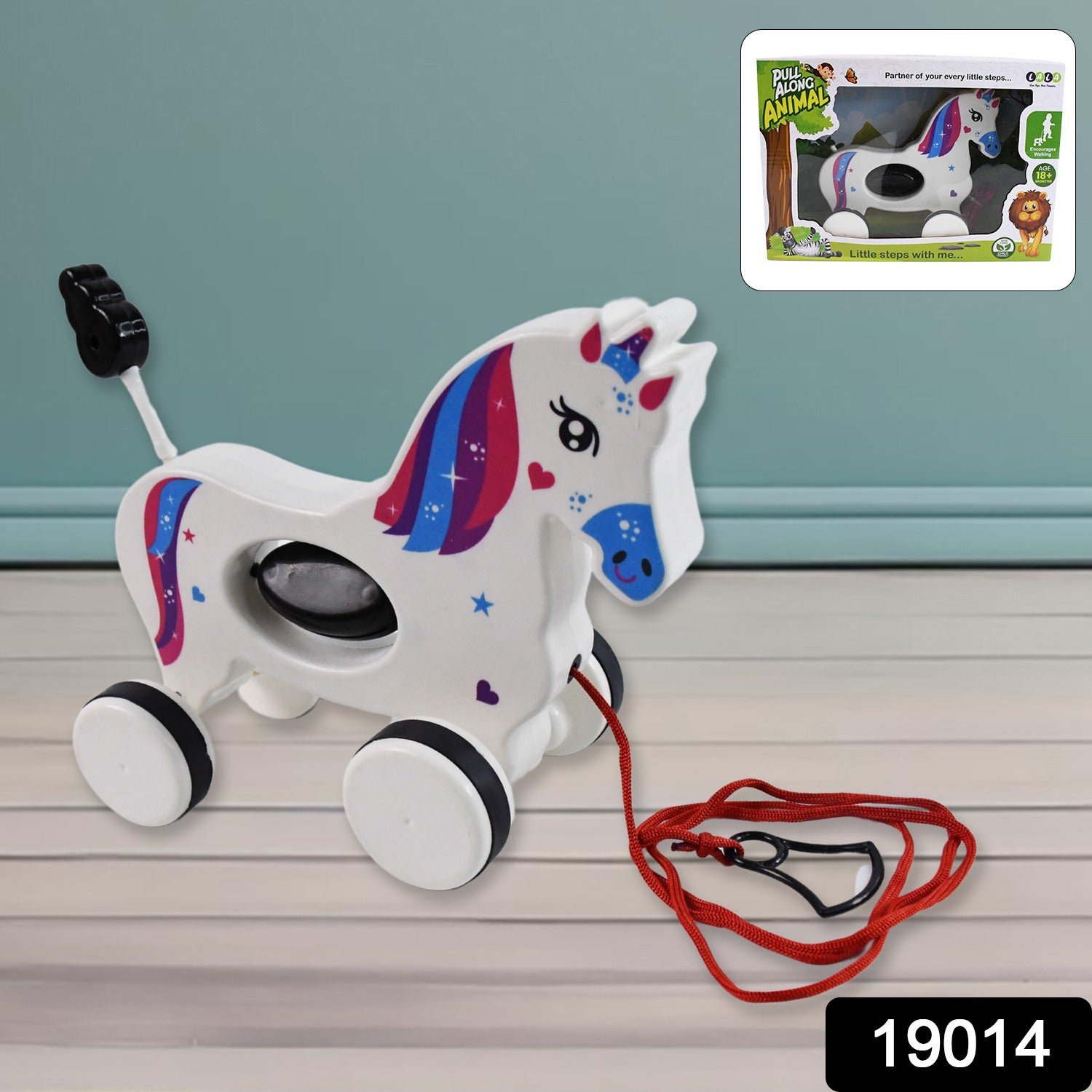 ebb3641c-fef8-4026-8246-ac13525037da Unicorn Pull Along Toy – Encourages Toddler Walking & Motor Skills