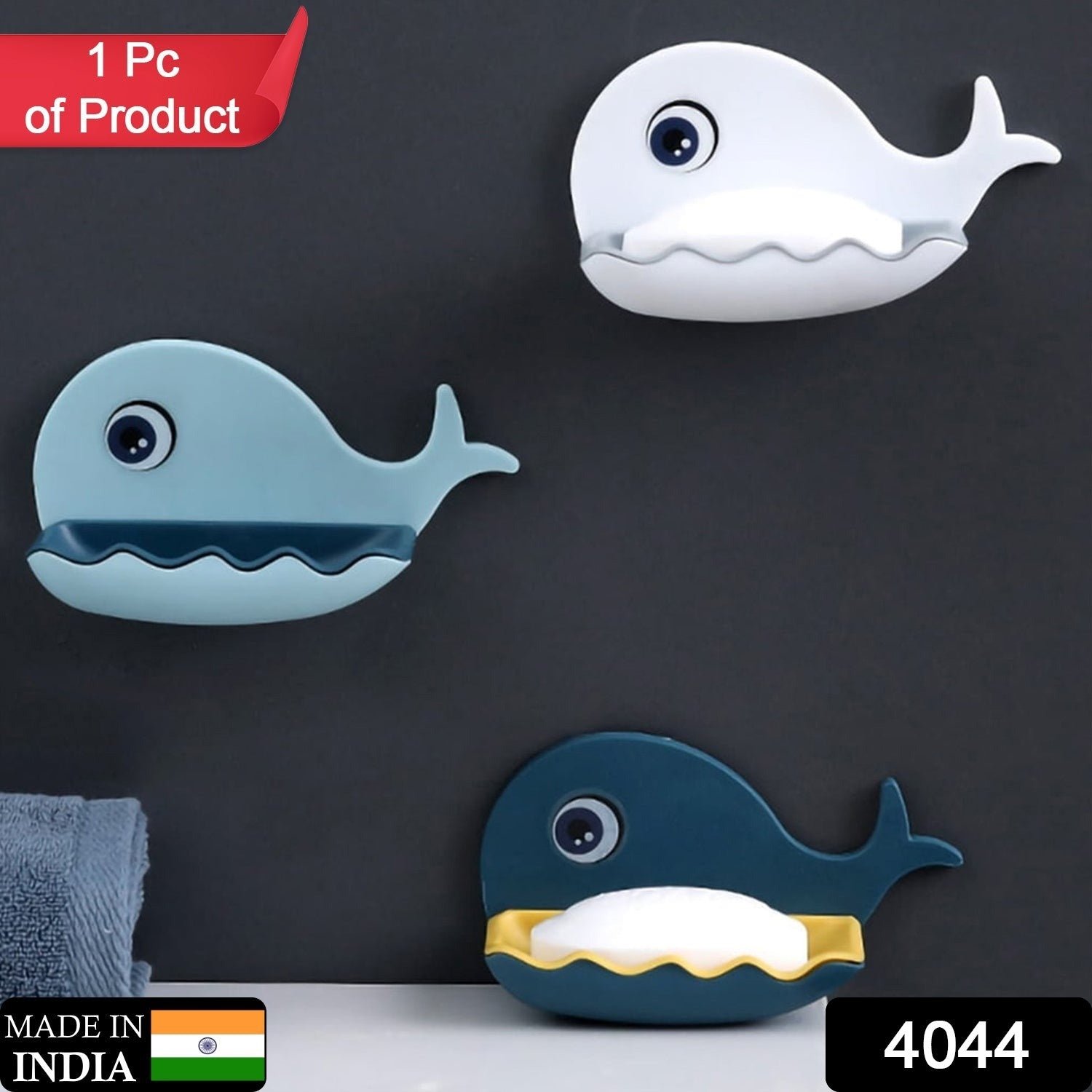 Wall Mounted Soap Holder – Fish Shape Double Layer Adhesive | VelvetBubbles